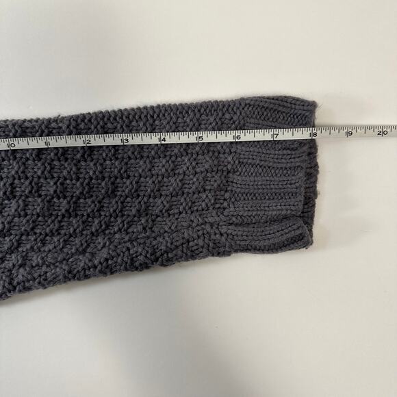 Mudd Size Large Semi-Loose Knit Cropped Dark Gray Sweater - Picture 9 of 9